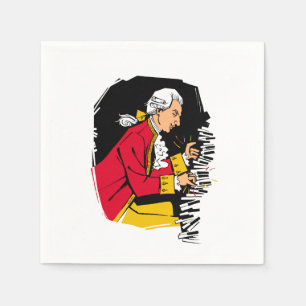Mozart spelar piano pappersservett