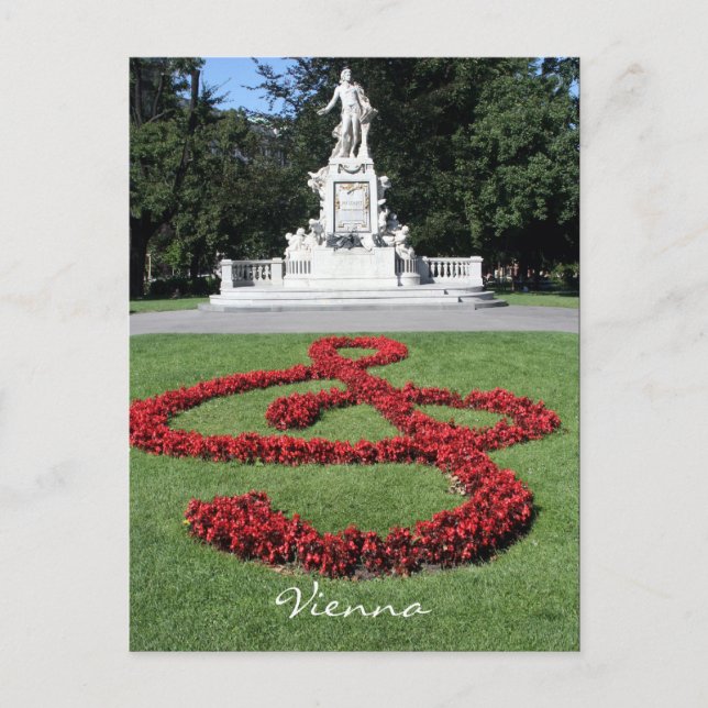 mozart statue vykort (Framsida)