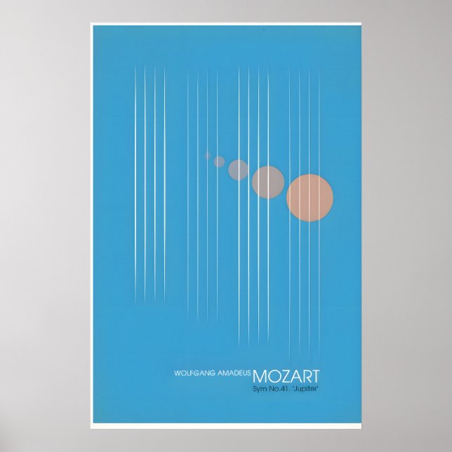 Mozart symfoni 41 Inspirerad originaldesigntryck Poster (Framsidan)