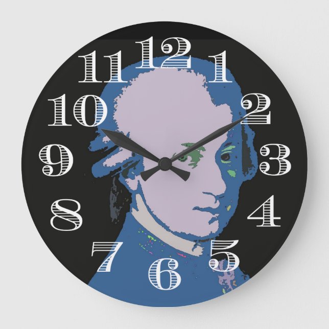 Mozart tar tid på design stor klocka (Framsida)
