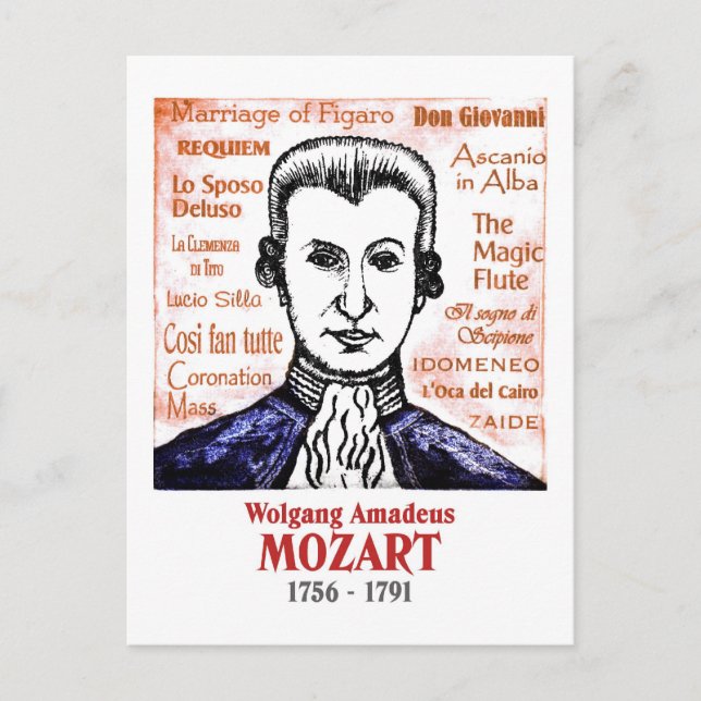 Mozart Vykort (Framsida)