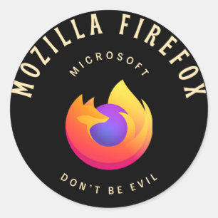 Mozilla Firefox-design Runt Klistermärke