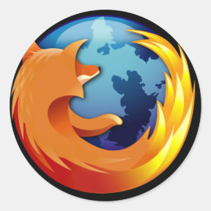 Mozilla Sticker Runt Klistermärke