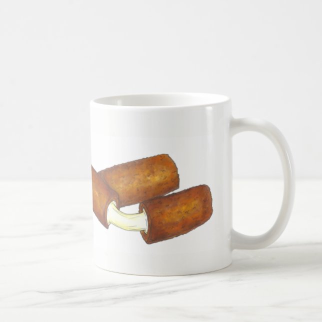 Mozzarella Cheese Fried Sticks Junk Food Foodie Kaffemugg (Höger)