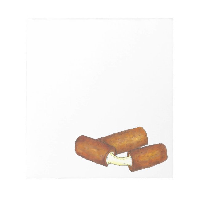 Mozzarella Cheese Sticks Junk Food Foodie Gift Anteckningsblock (Framsida)