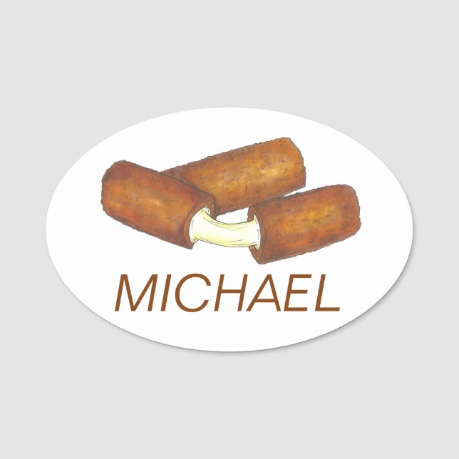 Mozzarella Cheese Sticks Snack Pub Restaurant Food Namnbricka (Framsida)