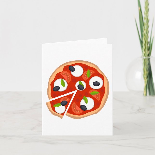 Mozzarella Pizza med Tomat och Basilika Kort (Skapare uppladdad)