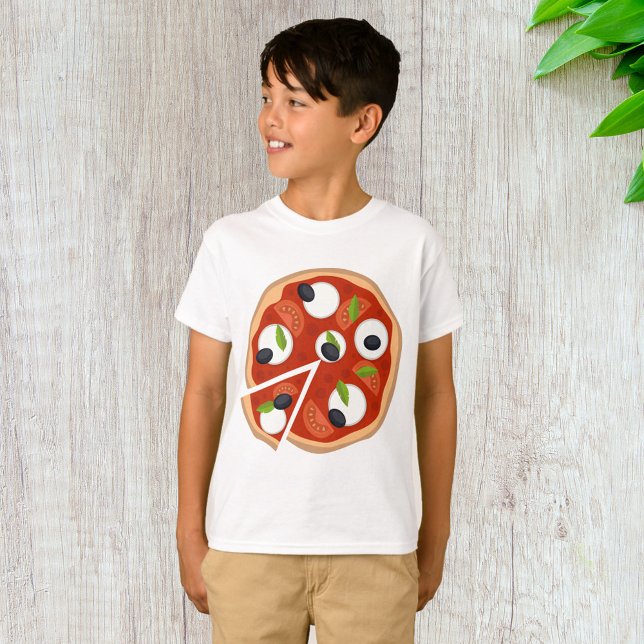 Mozzarella Pizza med Tomat och Basilika T Shirt (Skapare uppladdad)