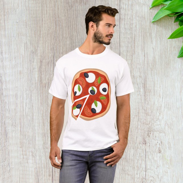 Mozzarella Pizza med Tomat och Basilika T Shirt (Skapare uppladdad)