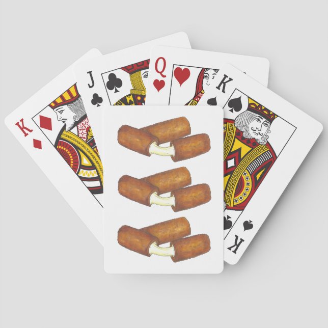 Mozzarella Stick Sticks Cheese Junk Food Cards Spelkort (Baksidan)