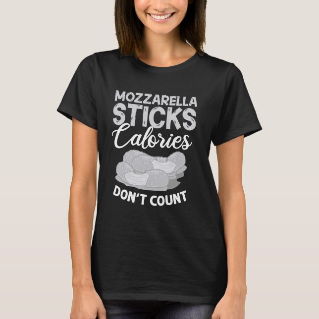 Mozzarella Sticks Funny Cheese Food Recipe T Shirt (Framsida)