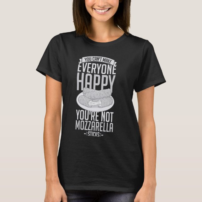 Mozzarella Sticks Funny Cheese Food Recipe T Shirt (Framsida)