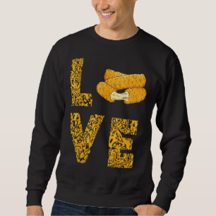 Mozzarella Sticks Leopard Kärlek Cheese Sticks Foo Lång Ärmad Tröja