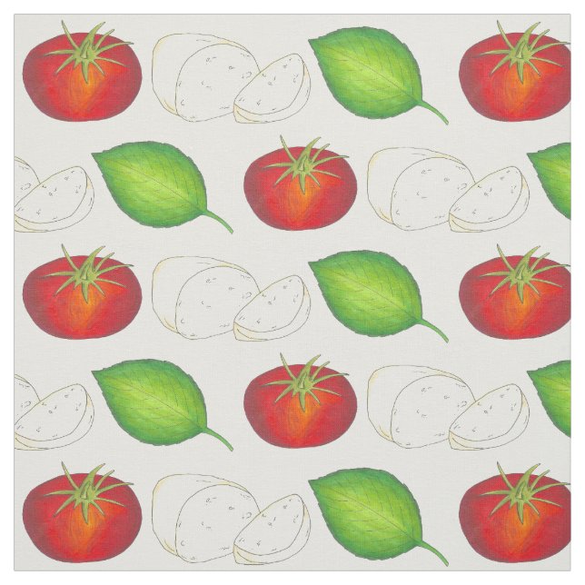 Mozzarella Tomato Basil Italiana Food Caprese Sala Tyg (Provkarta)