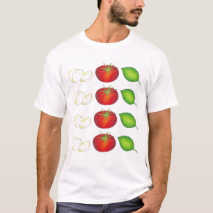 Mozzarella Tomato Basil Italien Cooking Food Capre T-shirt