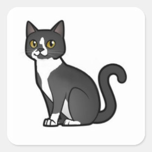 Mozzie Cat Sticker Fyrkantigt Klistermärke