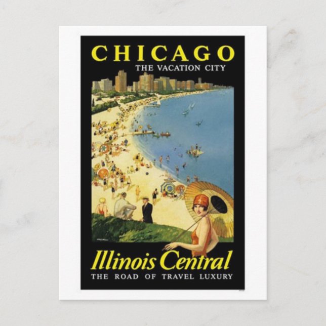 MP2287~Chicago-Vacation-City-Poster Vykort (Framsida)
