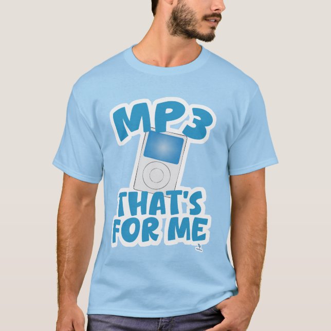 Mp3 För Mig Kul Musik Motto T Shirt (Framsida)
