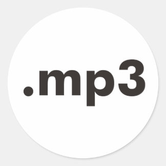 Mp3-produkter och -design! runt klistermärke