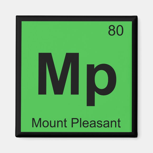MP - berget Pleasant South Carolina Chemistry City Magnet (Framsidan)