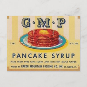Mp-posterkort för pannkakor och sirap vykort