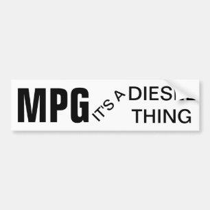 MPG är det en diesel- sak Bildekal