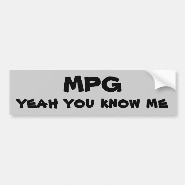 MPG yeah vet du mig Bildekal (Framsidan)