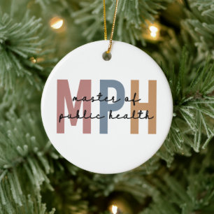 MPH Master of Public Health Studenten Julgransprydnad Keramik