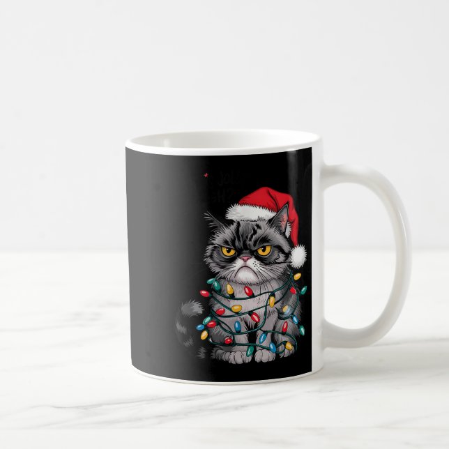 Mpy Christmas Cat Jolly Enough Funny Holiday  Kaffemugg (Höger)