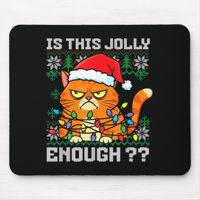 Mpy Christmas Cat Ugly Sweater Is This Jolly Enoug Musmatta (Framsidan)