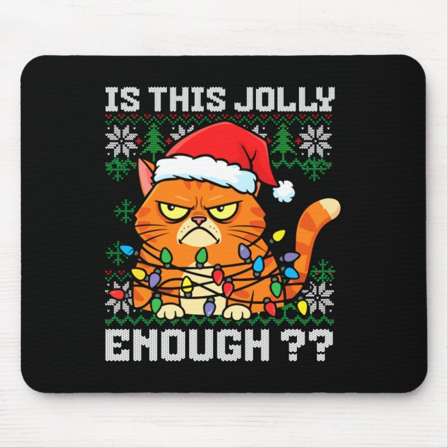 Mpy Christmas Cat Ugly Sweater Is This Jolly Enoug Musmatta (Framsidan)