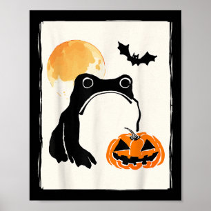 Mpy Frog Japansk Art Manar Women Kids Funny Hallow Poster