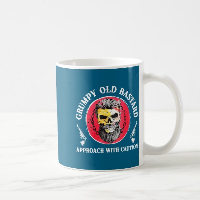 Mpy Old Approach With Caution Beard Skull Barber  Kaffemugg (Höger)