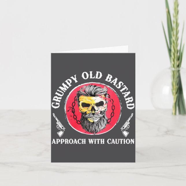 Mpy Old Approach With Caution Beard Skull Barber  Kort (Framsida)