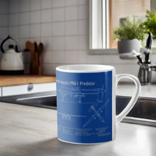 MQ-1 Predator UAV - Flygplanets avtryck AD Kaffemugg
