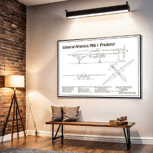 MQ-1 Predator UAV - Flygplanets BD Poster