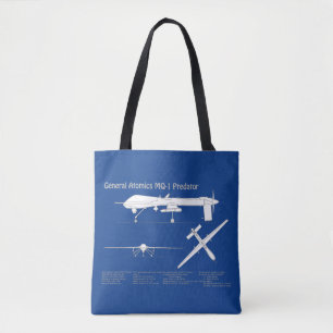 MQ-1 Predator UAV - Flygplanets blåavtryck ABD Tygkasse