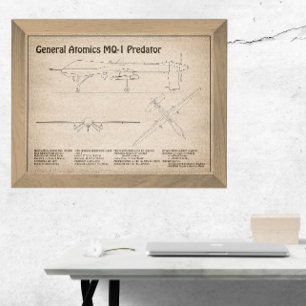 MQ-1 Predator UAV - Flygplanets standardavtryck SD Fototryck