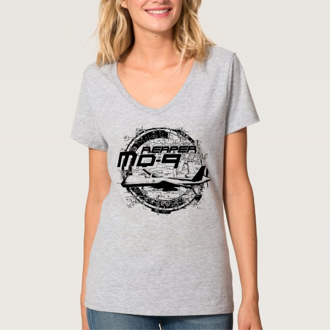 MQ-9-rabatt T Shirt (Framsida)
