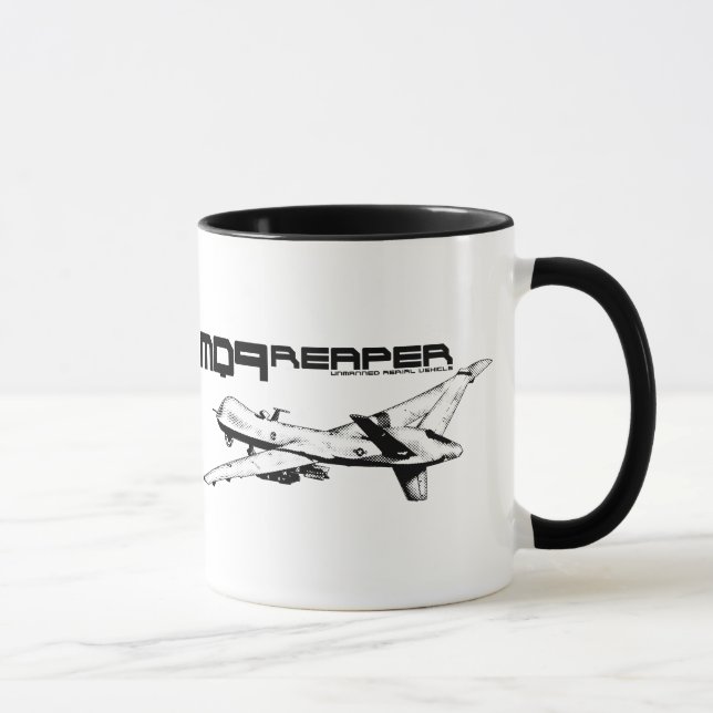MQ-9 Reaper 11 oz Ringer Mugg (Höger)