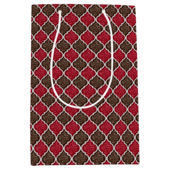 MQF Sequins-Chocolate-Cherry-GIFT BAG M (Framsidan)