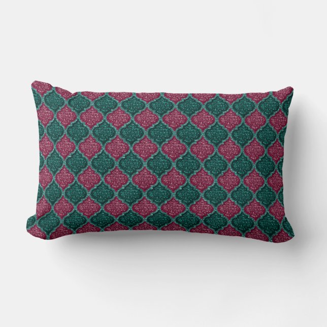 MQF Sequins-Plum-Jade-LUMBAR PILLOW Lumbarkudde (Framsida)