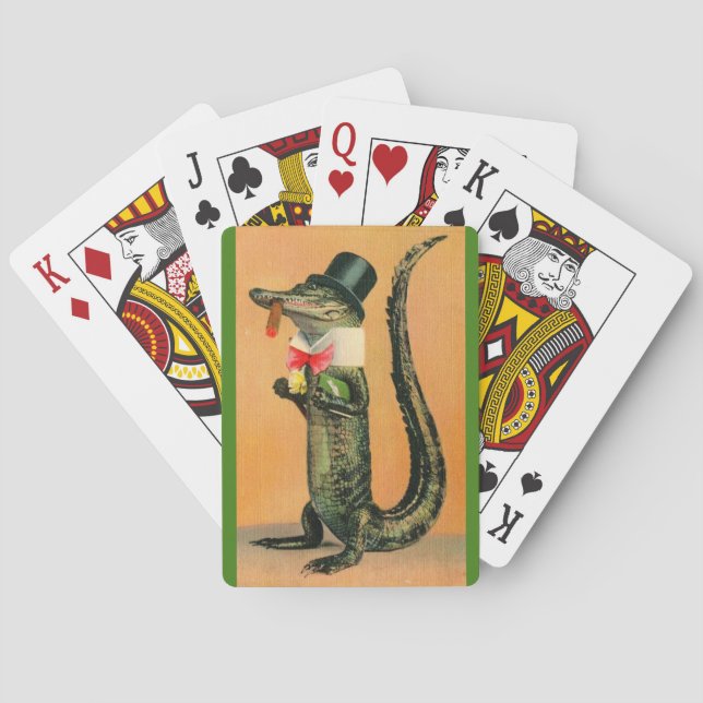 Mr. Alligator Playing Cards Casinokort (Baksidan)