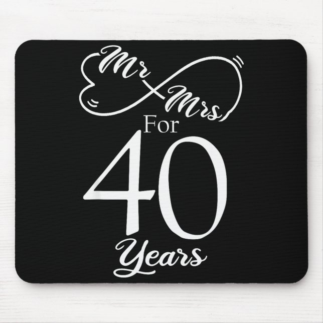 Mr. &amp; Mrs. For 40 Years 40th Wedding Anniversa Musmatta (Framsidan)