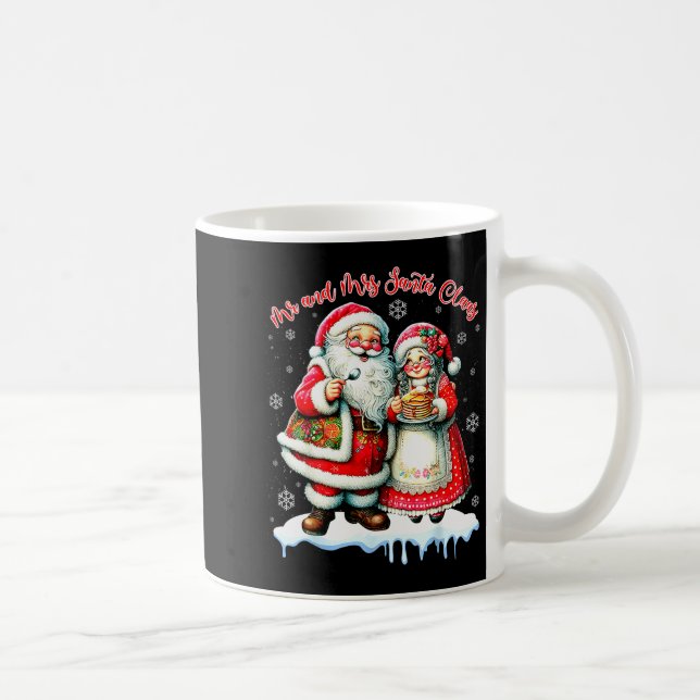 Mr &amp; Mrs Santa Claus Christmas Matching Couple Kaffemugg (Höger)