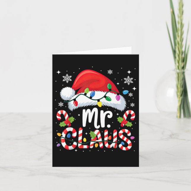 Mr And Mrs Claus Couples Matching Christmas  Kort (Framsida)