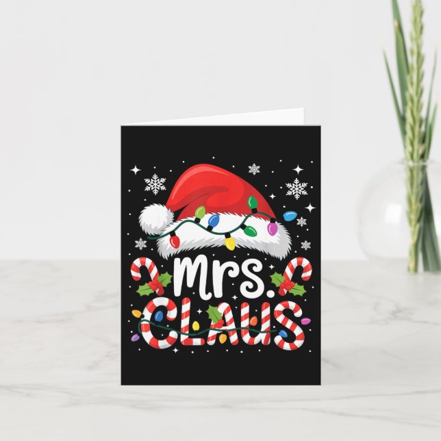 Mr And Mrs Claus Couples Matching Christmas  Kort (Framsida)