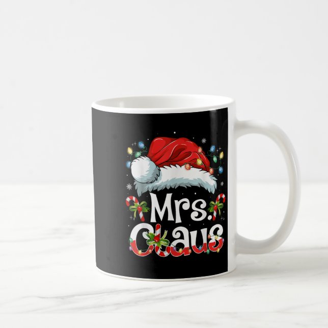 Mr And Mrs Claus Couples Matching Christmas Pajama Kaffemugg (Höger)