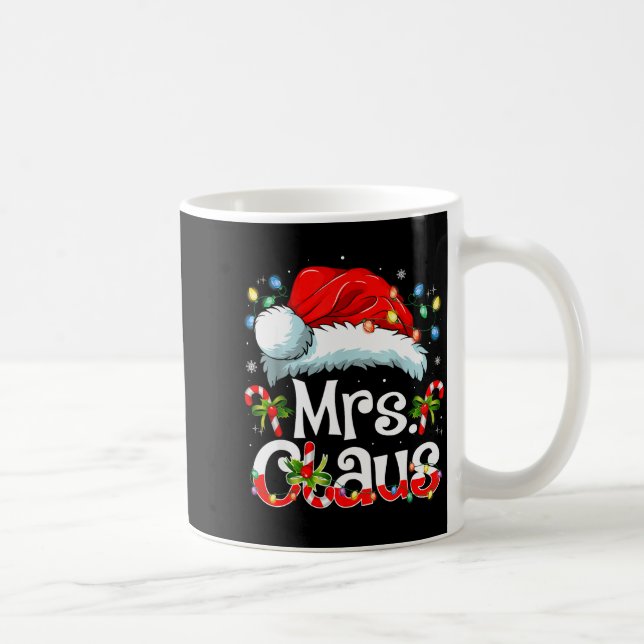 Mr And Mrs Claus Couples Matching Christmas Pajama Kaffemugg (Höger)