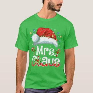 Mr and Mrs Claus Couples Matching Christmas Pajama T Shirt